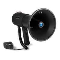 Vonyx MEG075 Megáfono potente con sirena, micrófono con cable y Bluetooth de 75W - Negro