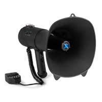 Vonyx MEG090 Megáfono potente con sirena, micrófono con cable y con Bluetooth de 90W - Negro