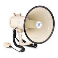 Vonyx MEG120 Megáfono Pro, 120W con sirena y micrófono con cable - color Beige