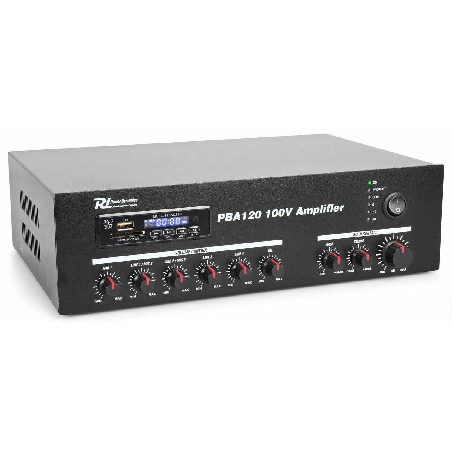 Power Dynamics PBA120 Amplificador linea 100V 120W