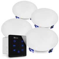 Power Dynamics Powerline A100BSet Conjunto amplificador para empotrar en pared con 4 altavoces de techo