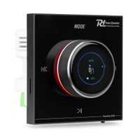 Power Dynamics Powerline B100B – Amplificador empotrable estéreo 4x25W con Bluetooth 5.0, USB, microSD y pantalla táctil LCD, color negro