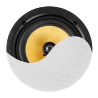 Power Dynamics KVCS8 – Altavoz de techo 8" 80W coaxial 2 vías IP44 HiFi con rejilla magnética blanca