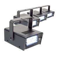 BeamZ BMS24LED – Pack de 4 unidades Estroboscopias LED con 24 LEDs Blancos con Velocidad Ajustable