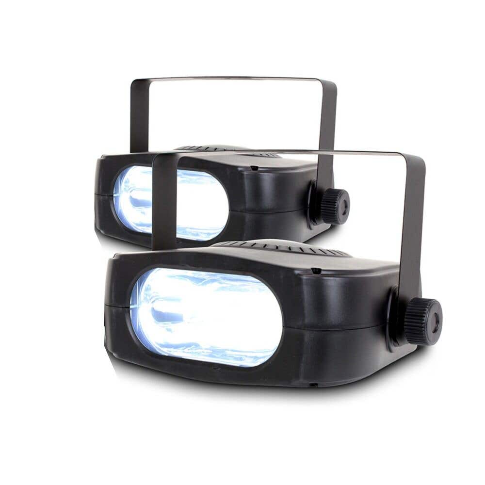 BeamZ BS150 Pack 2 Estroboscopios 150W con Velocidad Ajustable y Soporte de Montaje