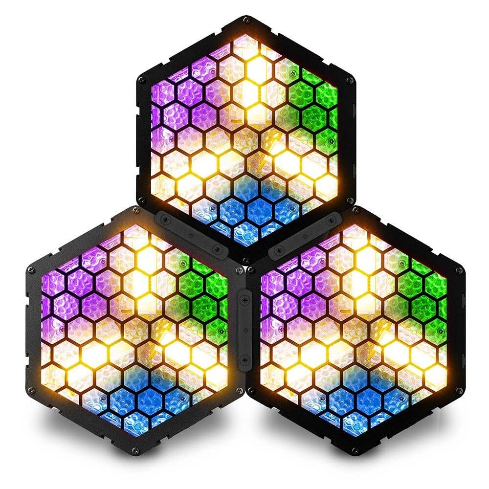 BeamZ RB90 - Pack 3 Cegadoras Retro LED RGB y Blanco Cálido 3x30W con Control DMX