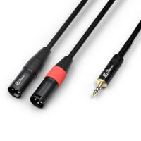 PD-Connex CX70-1 Cable 2x XLR Macho - 3.5mm Estereo 1.5m