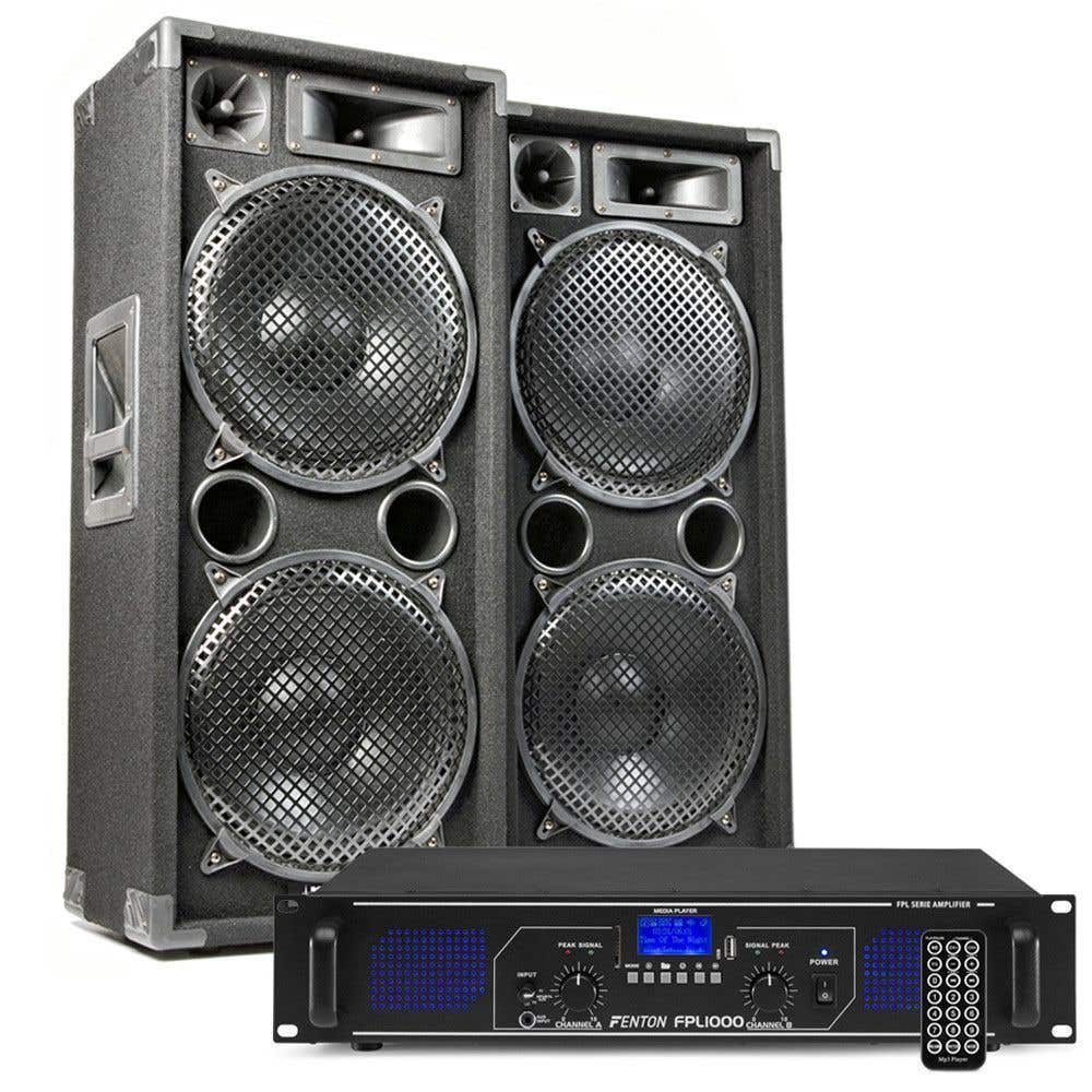 MAX212 Combinación para DJ de altavoces y amplificador Bluetooth de 2800 W
