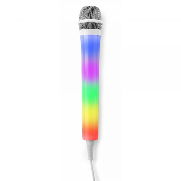 Fenton KMD55W Micrófono Karaoke con luces RGB Blanco