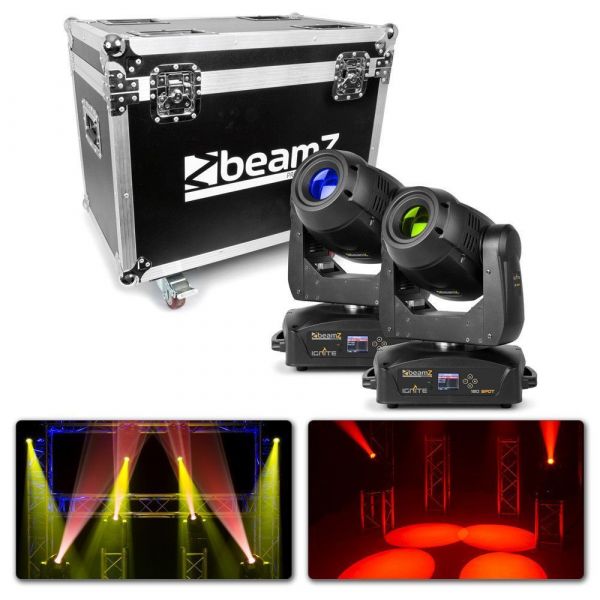 beamZ Pro IGNITE180 Cabeza Movil Spot LED 2pcs en Flightcase