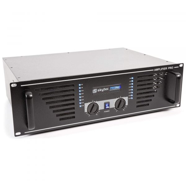 Skytec SKY-2000B Amplificador de sonido 2x 1000W a 4 Ohms Negro