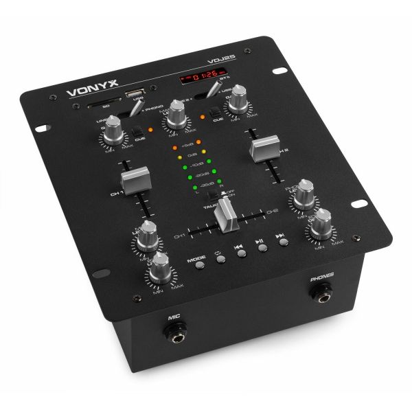 Vonyx VDJ25 Amplificador con mezclador 2 canales