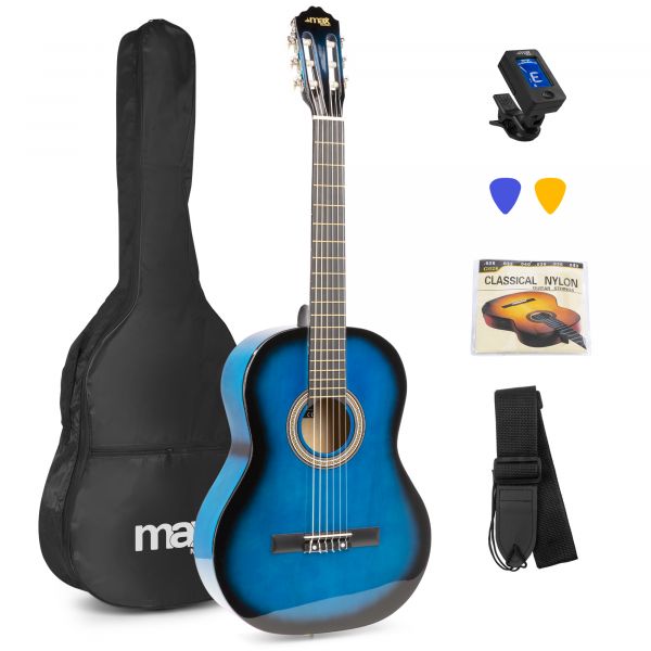 Max SoloArt Conjunto Guitarra Clásica Azul