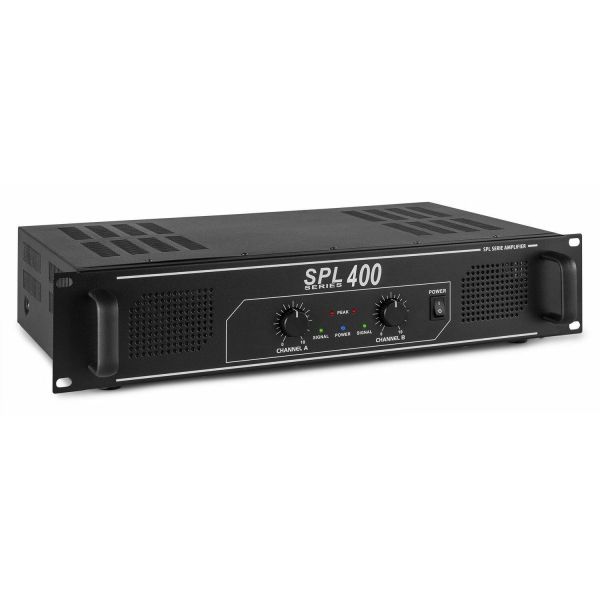 Skytec SPL400 amplificador 2x 200W Negro