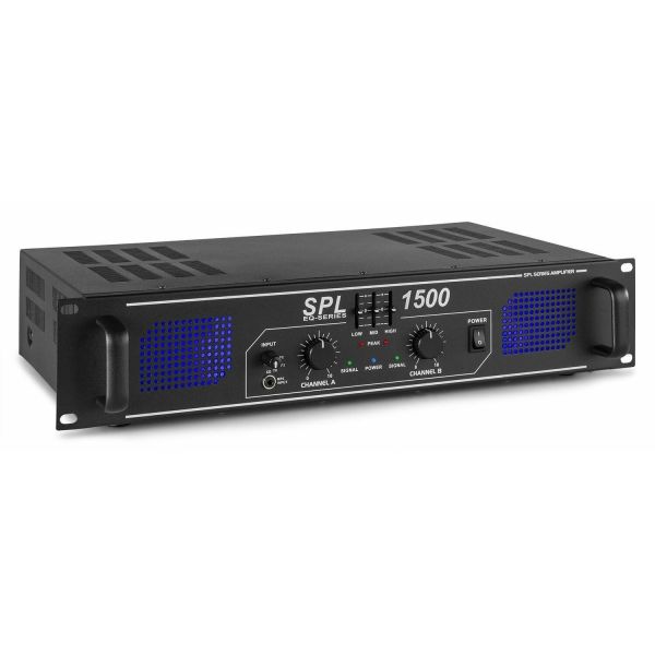 Skytec amplificador 2x 750W con ecualizador - SPL1500EQ