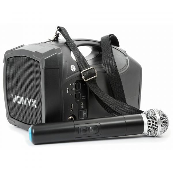 Vonyx ST-010 Megafono con micro inalambrico y bateria VHF