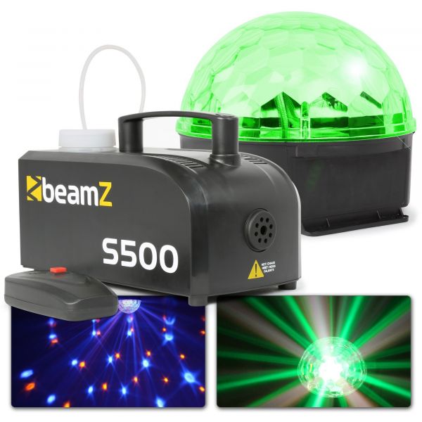 BeamZ Pack de iluminación S500 con máquina de humo y Jelly Ball