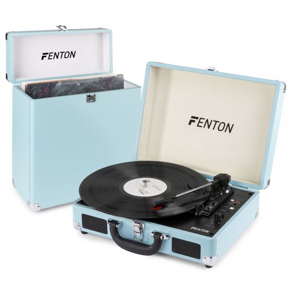 Fenton RP115 Tocadiscos con Bluetooth y maleta a juego - Azul