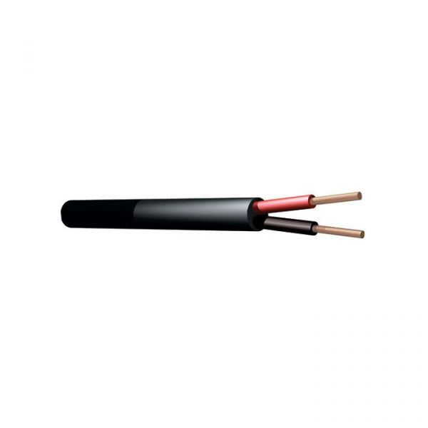 PD-Connex RX12 Cable altavoz linea de 100V, 2 x 1.5mm, 15A, Negro, 100m