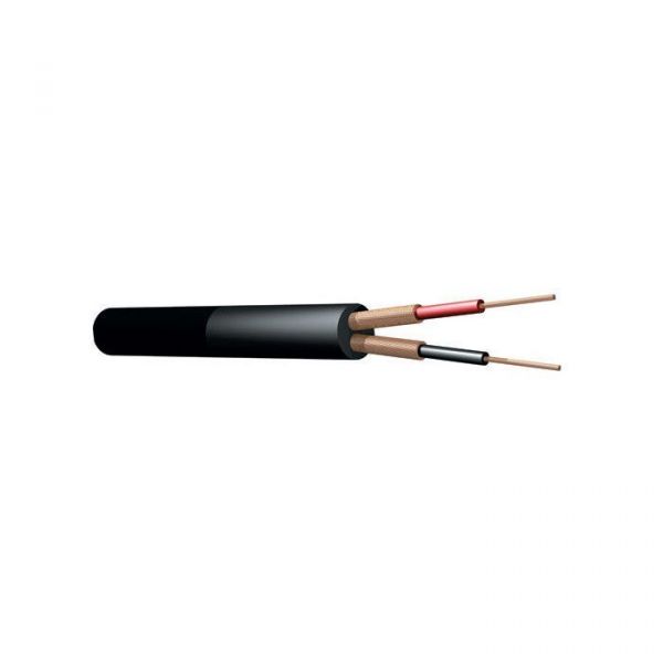 PD-Connex RX42 Cable apantallado 2 conductores, 6.5mm, Negro, 100m Alta Calidad