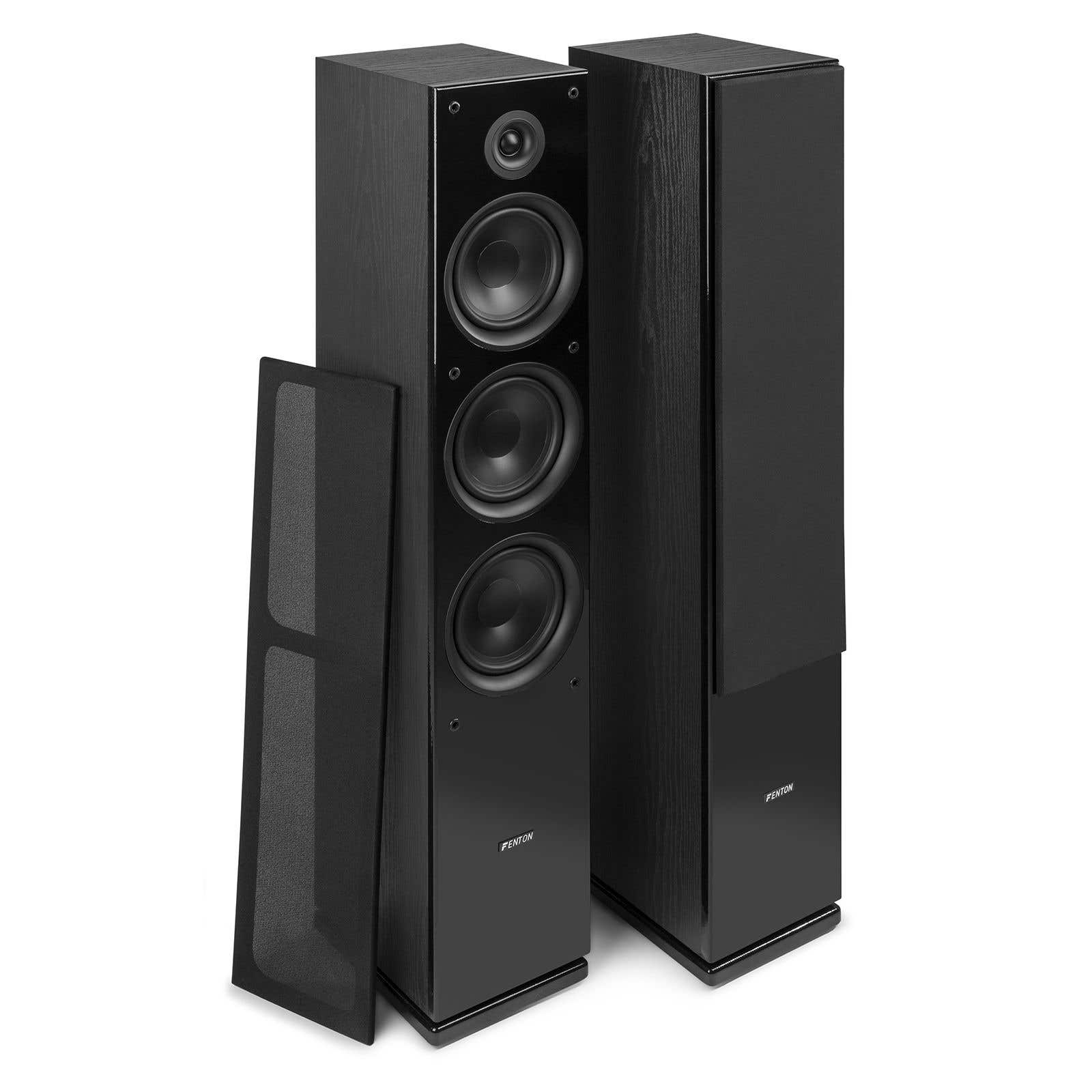 Fenton SHF80B Set de 2 Altavoces de suelo 3x 6.5” Negro