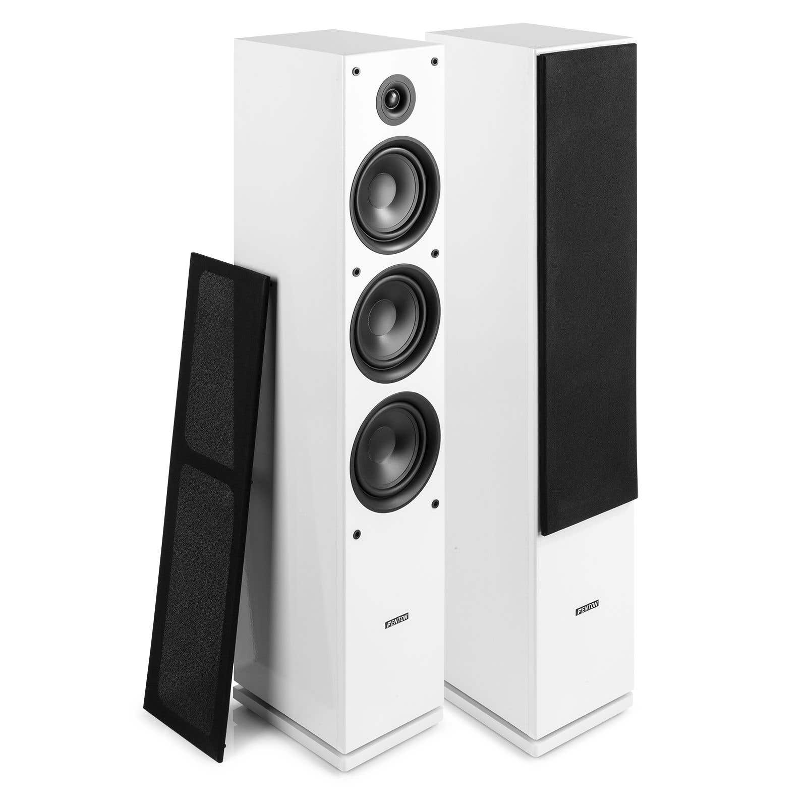 Fenton SHF80W Set de 2 Altavoces de suelo 3x 6.5” Blanco