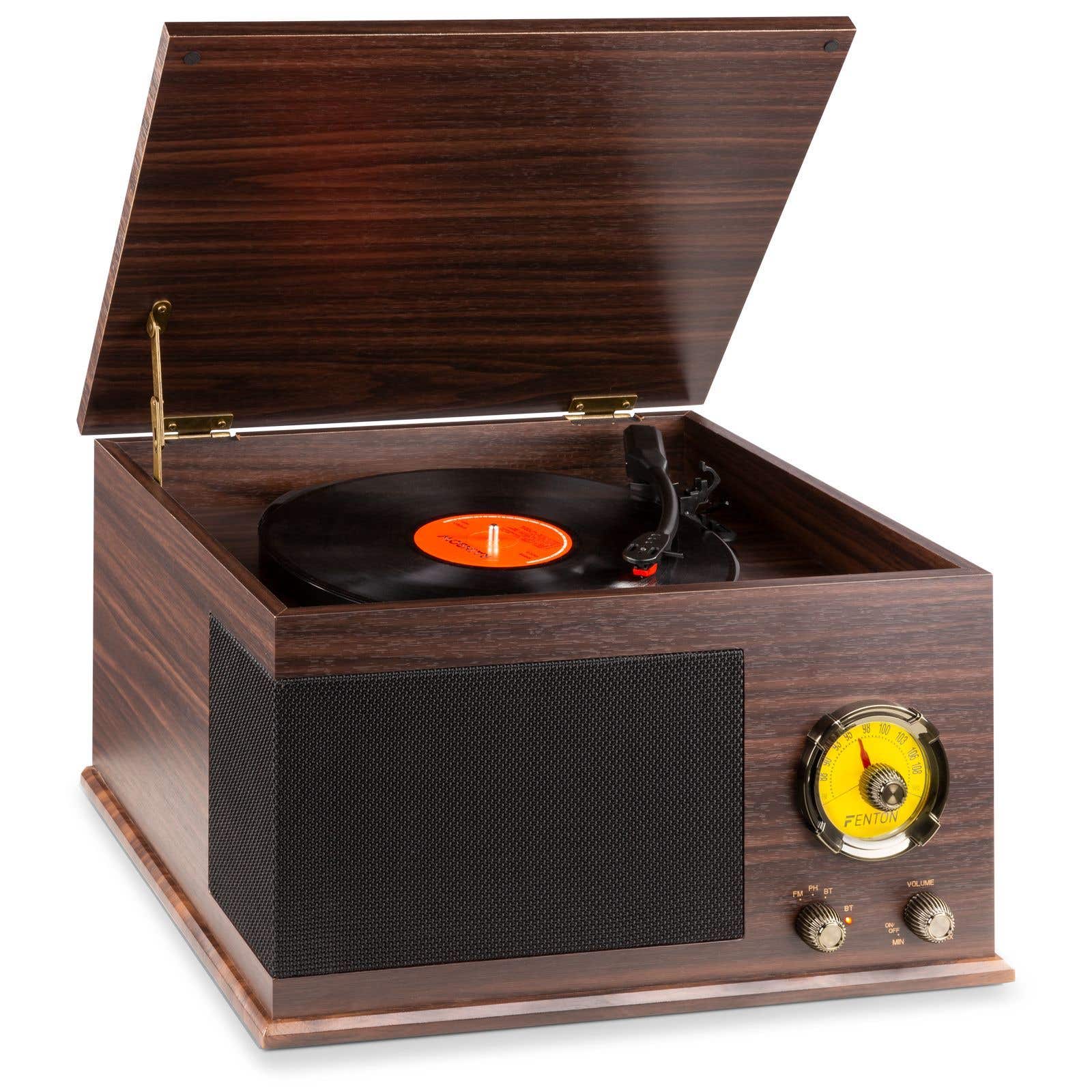 Fenton RP173 Tocadiscos vintage con Bluetooth y radio