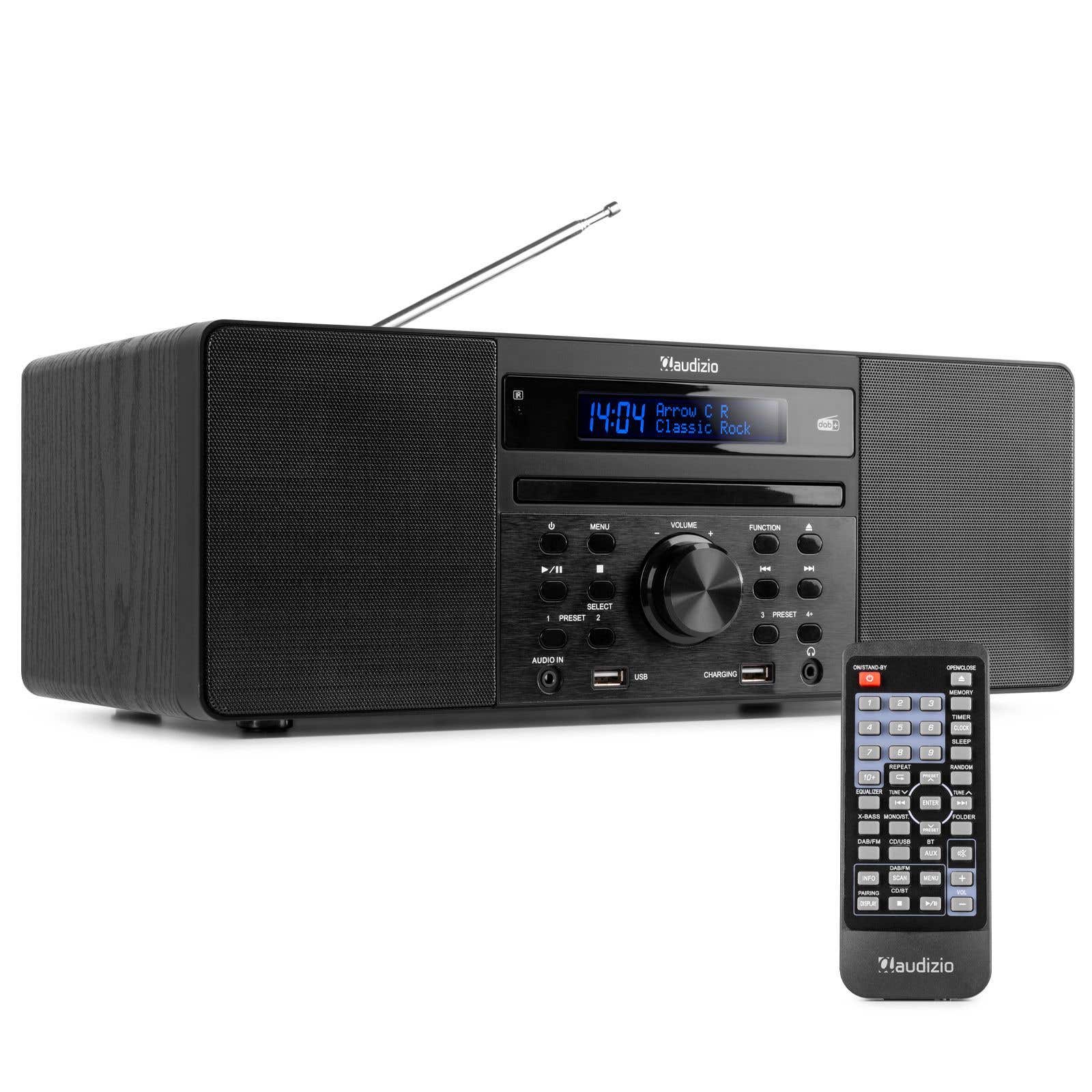 Audizio Prato Sistema Musical todo-en-uno CD/DAB+ Negro