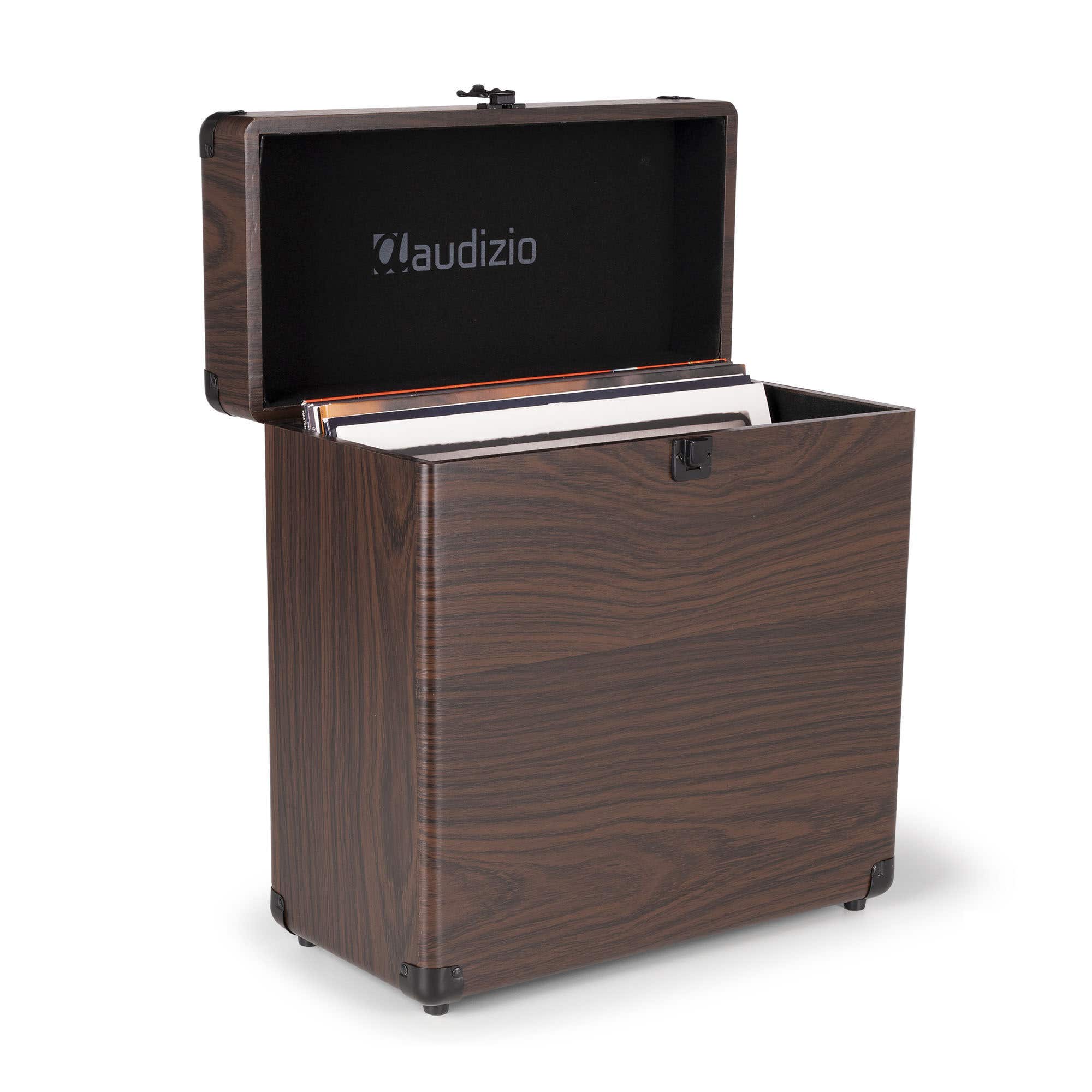 Audizio RC32 Maleta para discos de vinilo para 30 ó 35 discos - Aspecto de madera