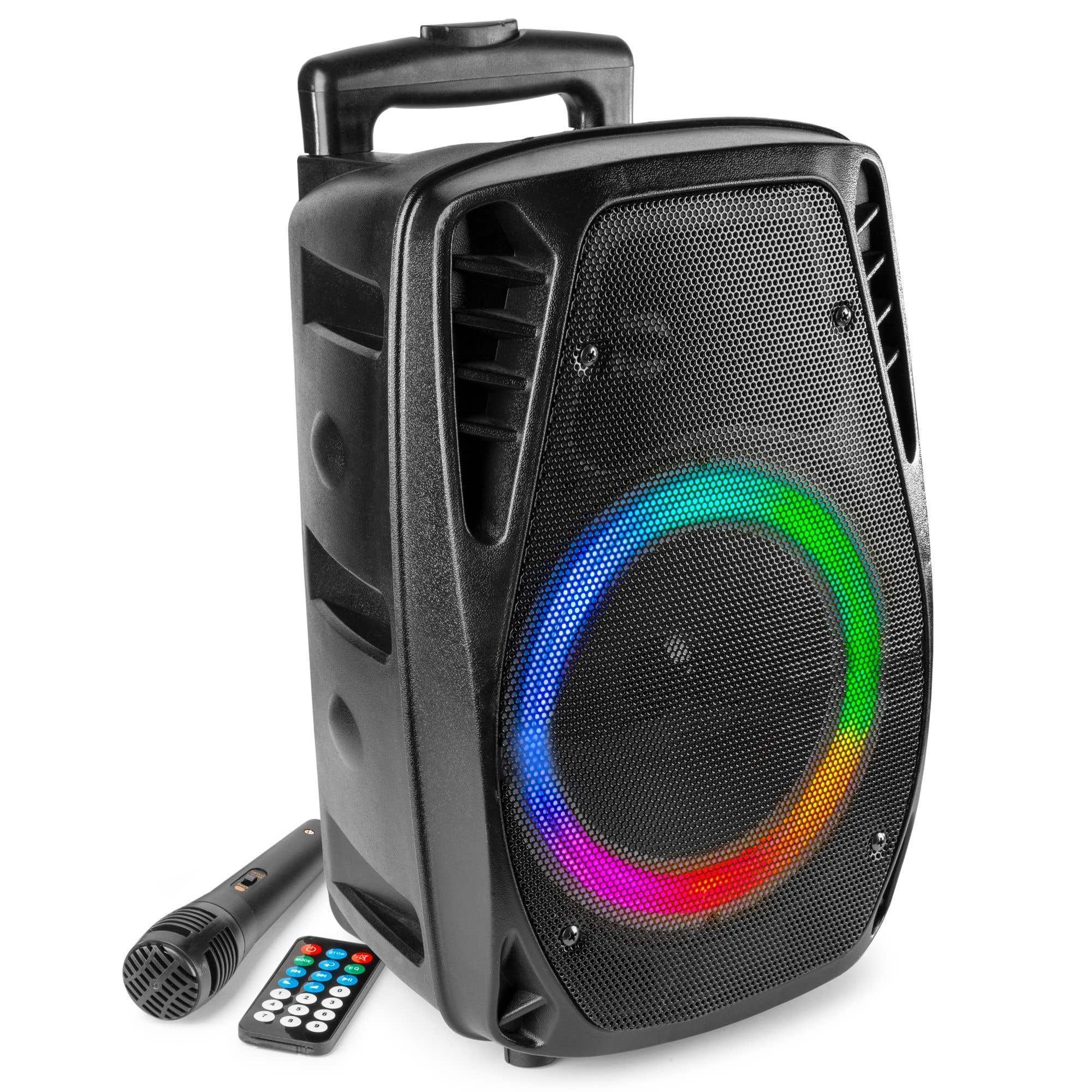 Fenton FT8LED-MK2 Altavoz portátil de 8" con Bluetooth y iluminación LED