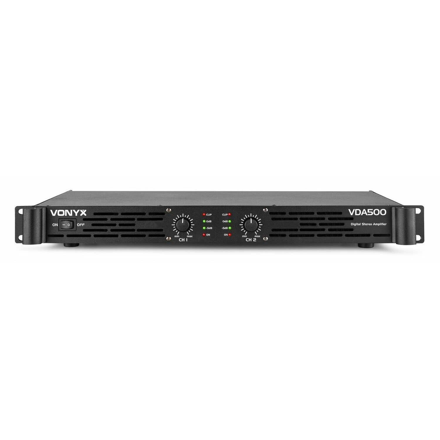 Vonyx VDA500 Amplificador PA 1U 2x 250W