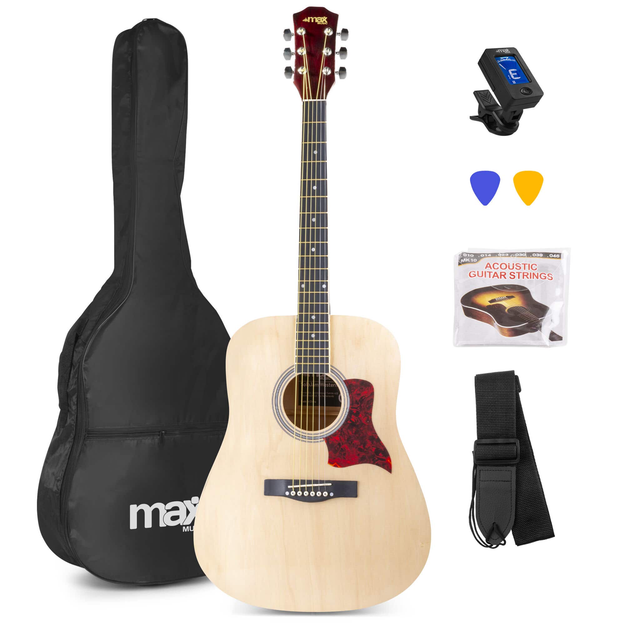 Max SoloJam Conjunto Guitarra Acústica Natural