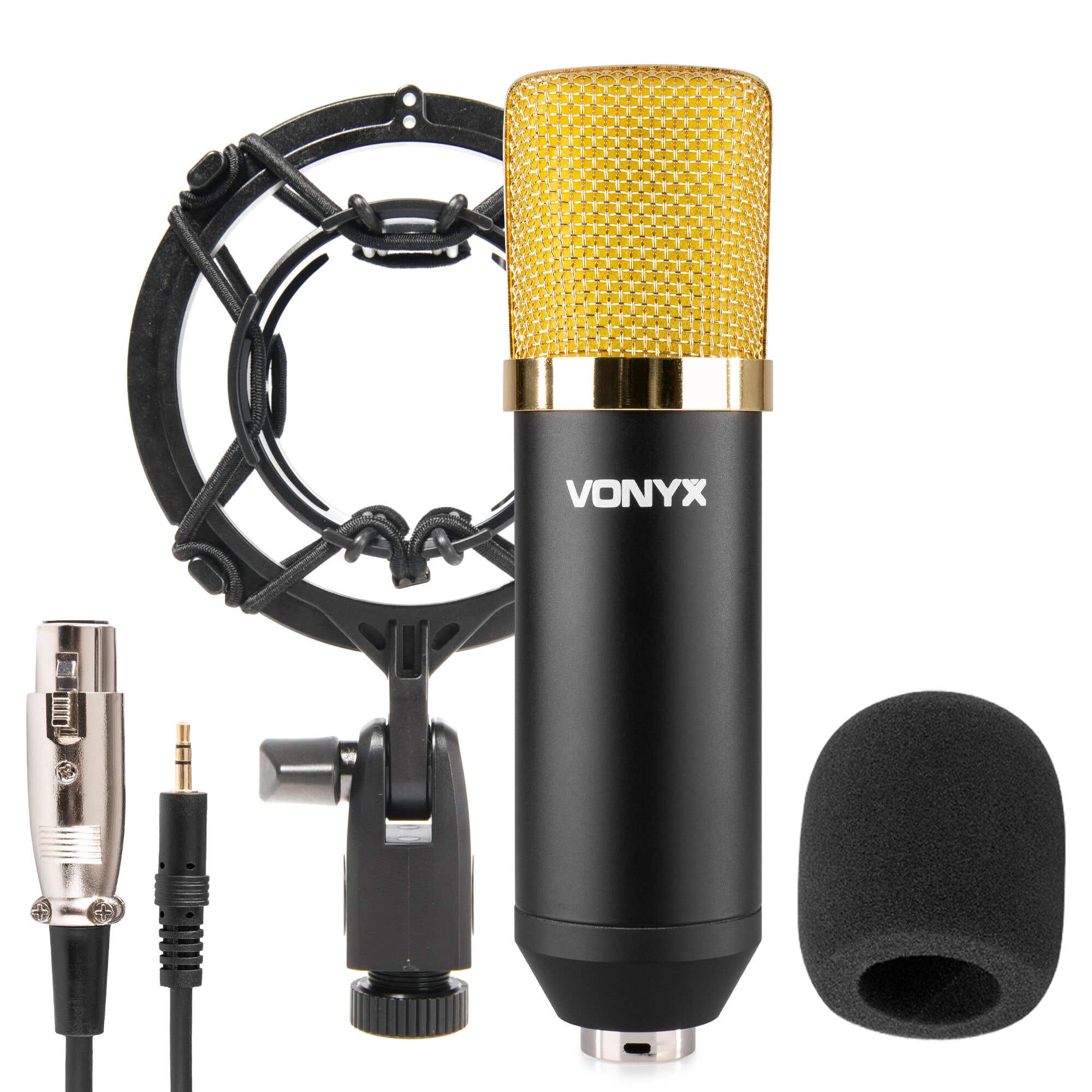 Vonyx CM400 Microfono de estudio de condensador negro/oro