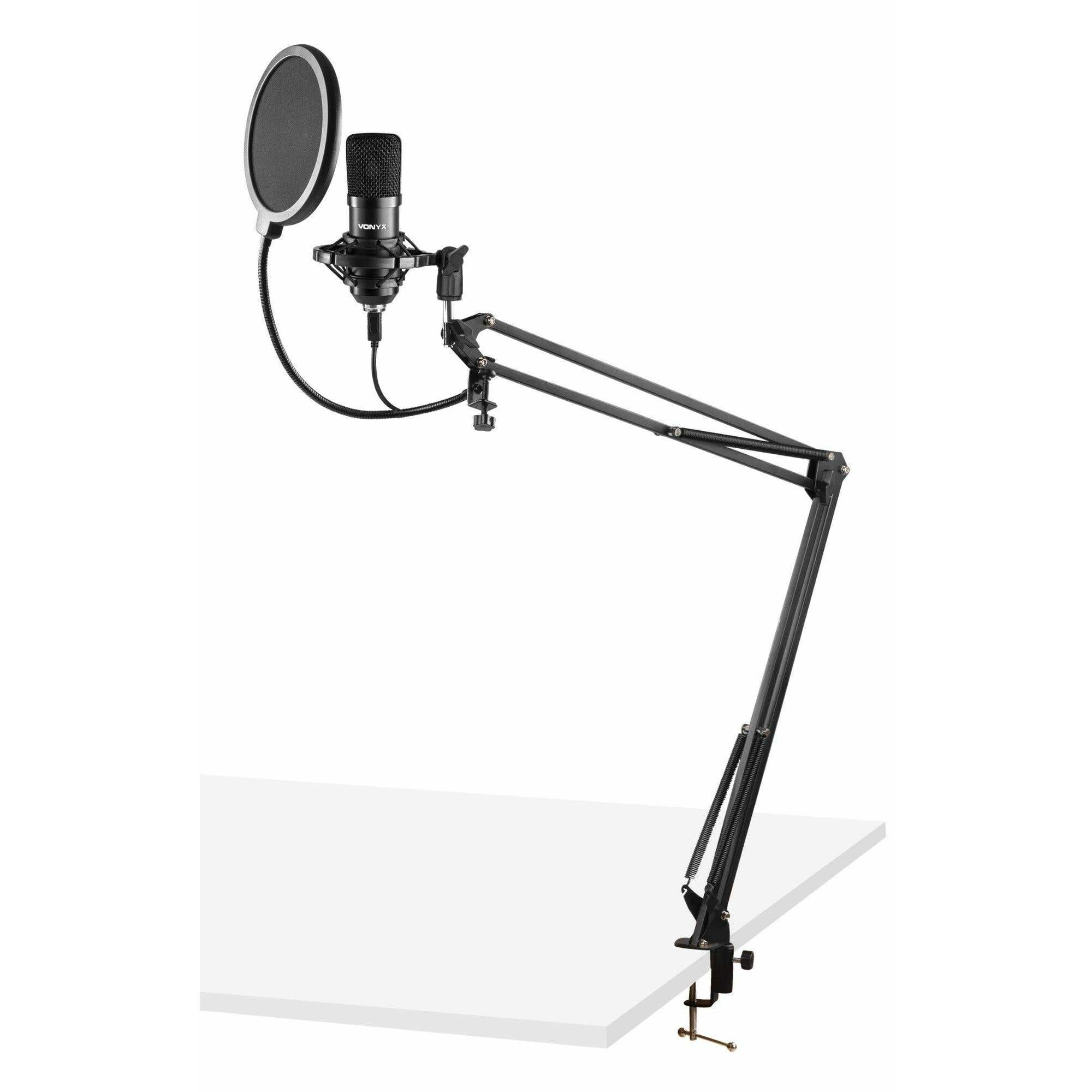 Vonyx CMS300B Micrófono de estudio Set USB Negro