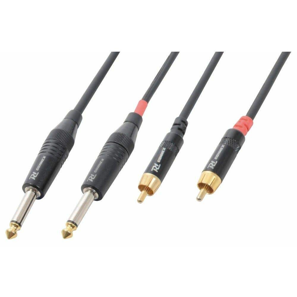 PD-Connex CX74-3 Cable 2xJack 6.3 Mono - 2xRCA Macho 3.0m