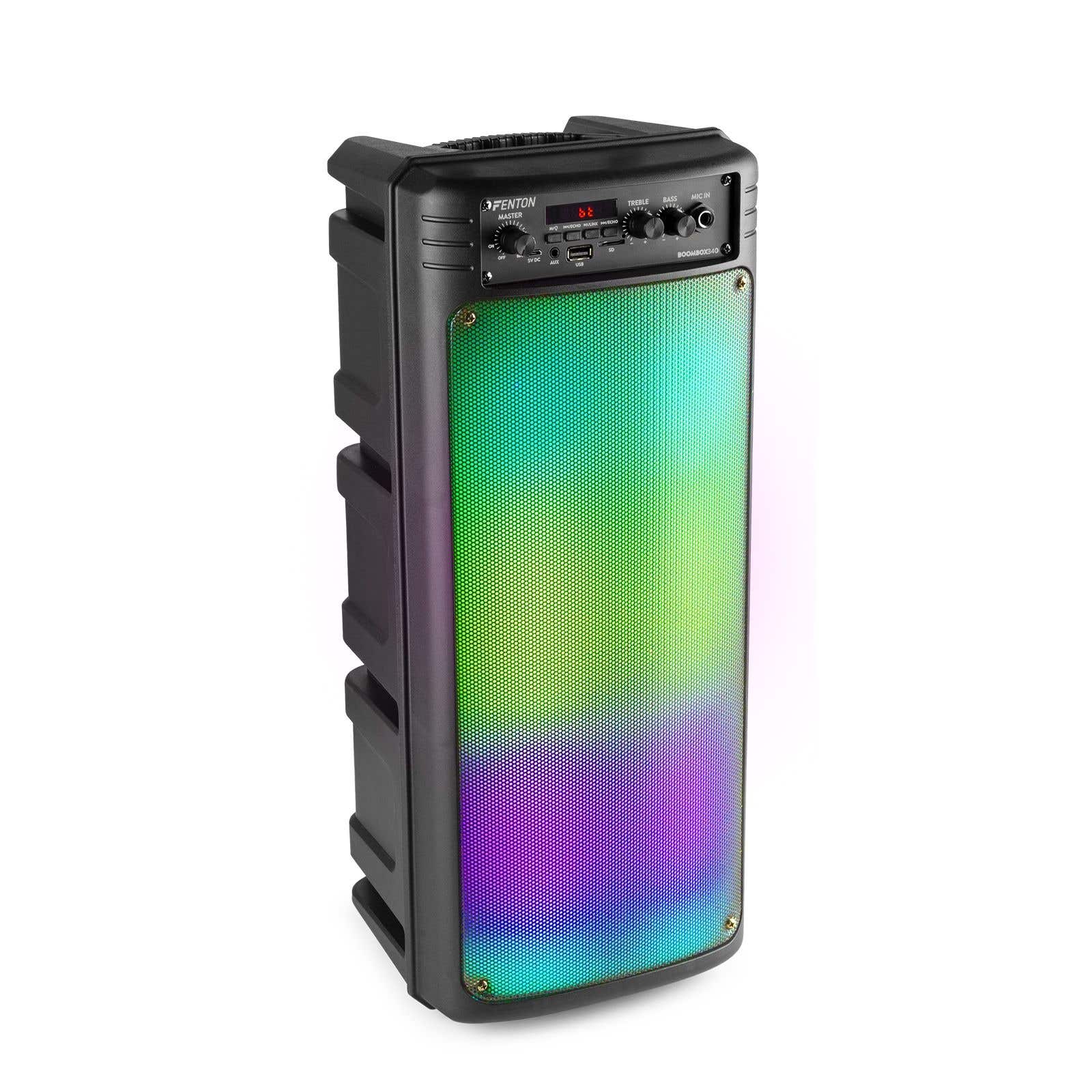 Fenton BoomBox340 altavoz party con LED y bluetooth 5.0