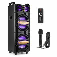 Fenton LIVE2102 - Altavoz para fiestas con Bluetooth, reproductor mp3, micrófono y LED multicolor - 800W