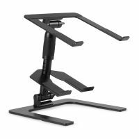 Vonyx DJLC2 soporte para portátil - incluye bandeja extraíble - regulable en altura - plegable - negro