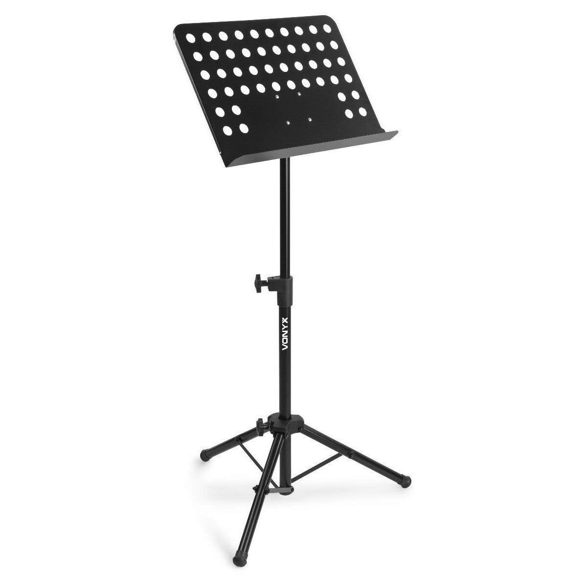 Vonyx MSS01 Atril musical para músicos con altura regulable e inclinación de la bandeja 