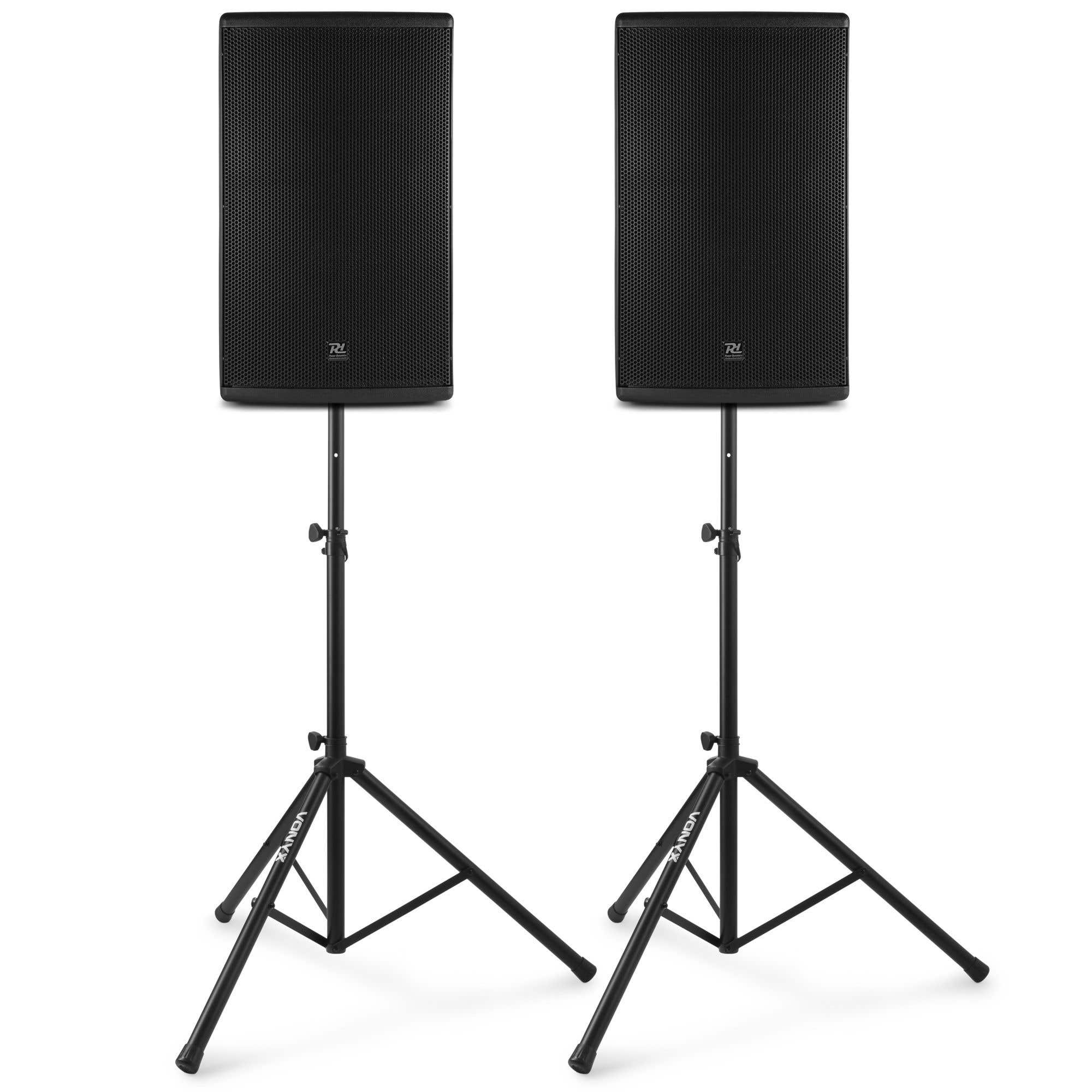 Power Dynamics PD415A Conjunto de altavoces de 2800 W con trípodes