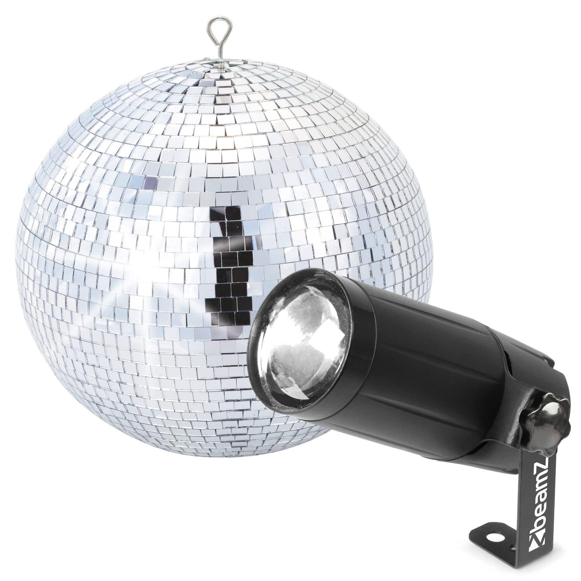 BeamZ Bola de espejos de 30 cm con foco LED