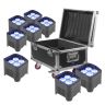 Set de 8 uplights BeamZ BBP94 con batería en flightcase FCC9