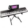 MAX KB6 Piano digital con 88 teclas sensibles al tacto, pie para teclado y auriculares