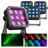 BeamZ Juego de 4 focos LED de exterior baño de color StarColor72 - 9x 8W RGBW
