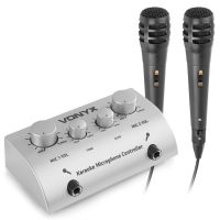 Skytronic AV430 Controlador micrófonos Karaoke Plata