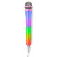 Fenton KMD55P Micrófono Karaoke con luces RGB Rosa