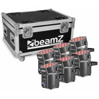 BeamZ Pro BBP60 Pack de 6 Focos + Flightcase con cargador