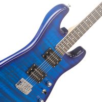 Max GigKit Superstrat Guitarra eléctrica con amplificador de 40W y accesorios - Color azul oscuro
