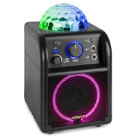 Vonyx SBS55B Conjunto Karaoke Negro con luces LED