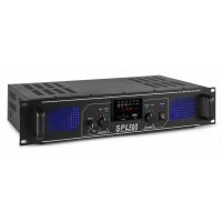 Skytec SPL 500MP3 Amplificador con LEDs azules + EQ Negro